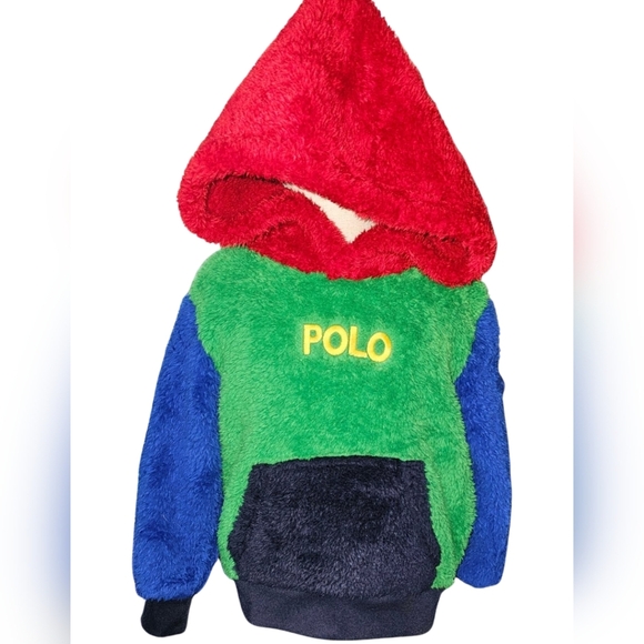 Polo Ralph Lauren Toddler Boys Logo Teddy Fleece Hoodie 3T NWT - Picture 8 of 9